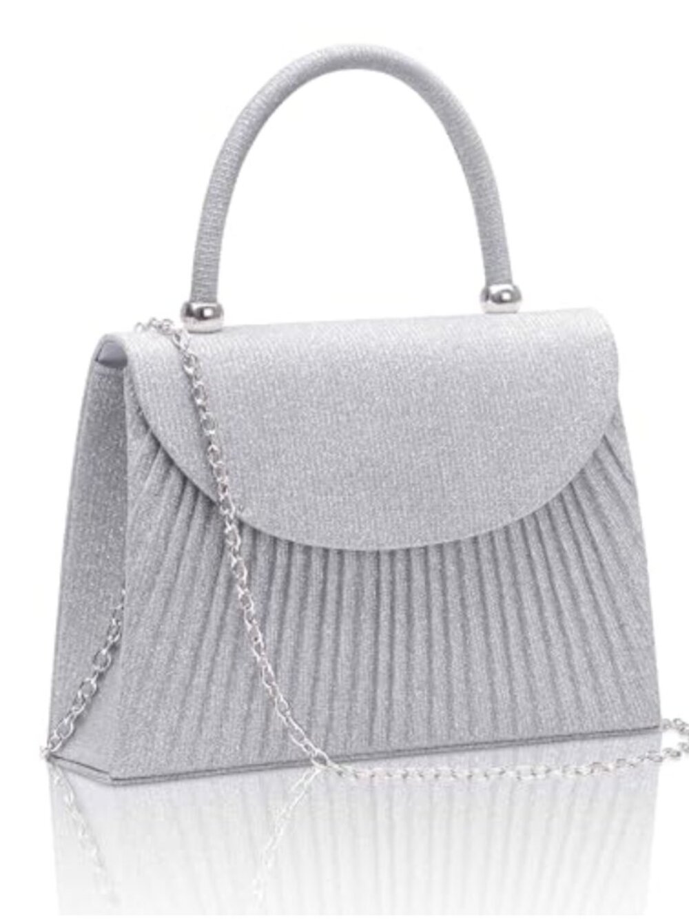 Evening Clutch Bag Glitter Top Handle Crossbody Chain Purse for Party Prom